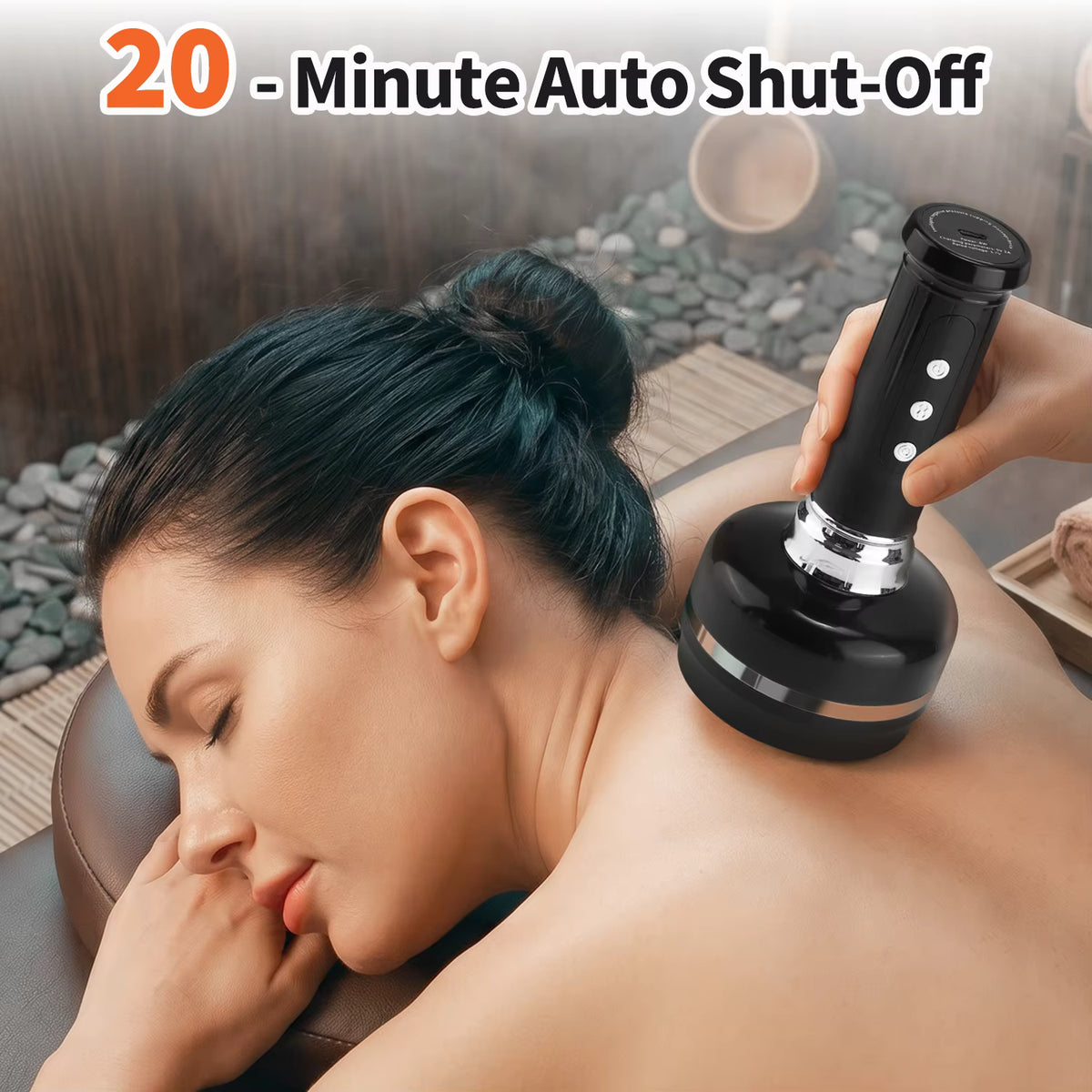 3-in-1 Smart Cupping, Scraping & Red Light Heat Massager with 30-Level Suction