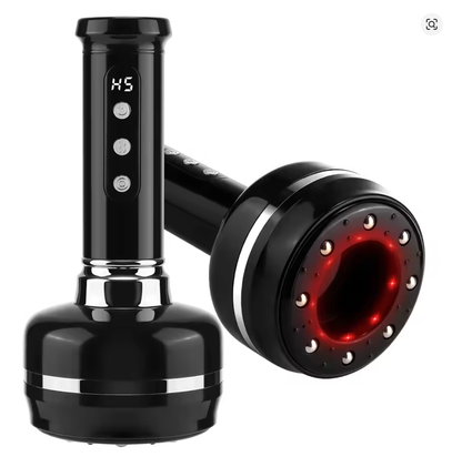 3-in-1 Smart Cupping, Scraping & Red Light Heat Massager with 30-Level Suction